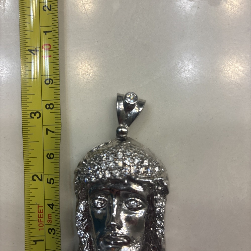 925 sterling silver‎ jesus pendant - Picture 3 of 9